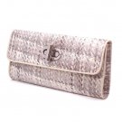UE Clair Jute Fabric Clutch Handbag, Grey