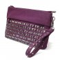 UE Henriette Studded Clutch Bag, Purple