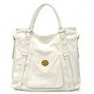 Abelia Tote Handbag Purse, White