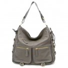 Abelina Hobo Handbag Purse, Grey