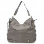 Abelina Hobo Handbag Purse, Grey