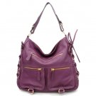 Abelina Hobo Handbag Purse, Purple