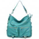 Abelina Hobo Handbag Purse, Turquoise
