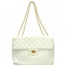 Hettie Quilted Shoulder Handbag, White