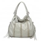 Clarette Hobo Handbag Purse, Grey