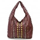 Urban Expressions Maryvonne Studded Hobo Handbag, Brown