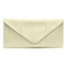 Claribel Envelope Style Clutch Handbag, Ivory