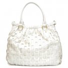 Mathilde Hobo Handbag Purse, White