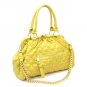 Quilted Studded Stam Handbag Purse, Mustard