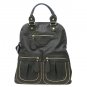 Fold-over Tote Handbag Purse, Black