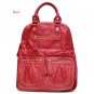 Fold-over Tote Handbag Purse, Red