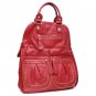 Fold-over Tote Handbag Purse, Red