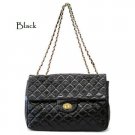 Urban Expressions Quilted Shoulder Handbag Purse, Black