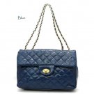 Urban Expressions Quilted Shoulder Handbag Purse, Blue