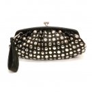 Zeppelin Studded Clutch Bag, Black