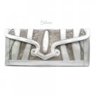 Evening Clutch Handbag, Silver
