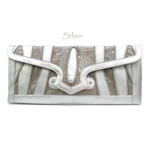 Evening Clutch Handbag, Silver