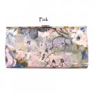 Faux Leather with Print Evening Clutch Handbag, Pink