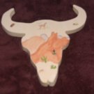 Western Wooden Painted Cowskull 3
