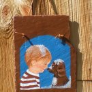 Boy and Dog in Bubble Bath/Best Friends Slate