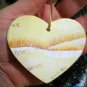 Gold Heart Winter Tree and Fence Scene