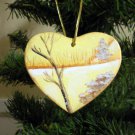 Gold Heart Winter Trees Scence