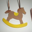 Brown & Yellow Rockinghorse Ornament Gift Tag