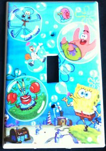 SPONGEBOB Blowing Bubbles LIGHT SWITCH COVER SPONGEBOB & Friends single ...