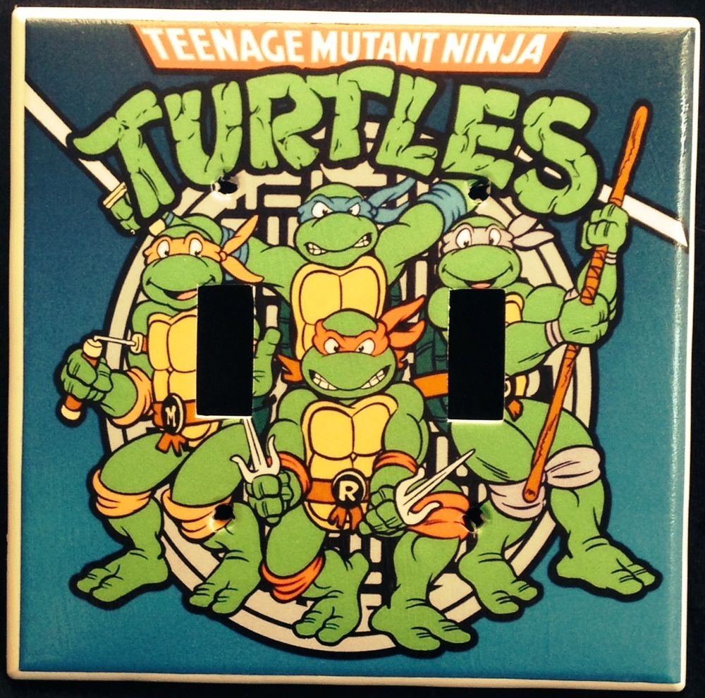 NINJA TURTLES Double LIGHT SWITCH COVER Cool! Double toggle switch ...