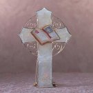 Capiz Shell Cross Candle Holder (Item # 34523)
