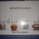 CIRCLEWARE" SPORTS EVENT GLASS SET - NEW
