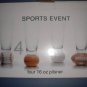 CIRCLEWARE" SPORTS EVENT GLASS SET - NEW