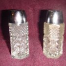 Antique Crystal Salt & Pepper Shakers