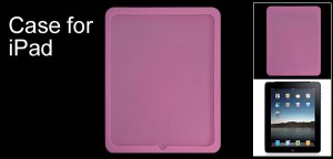 Textured Silicone Skin Pink Back Case for Apple iPad