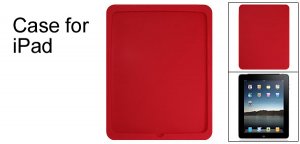Textured Apple iPad Case Back Cover Silicone Skin Red