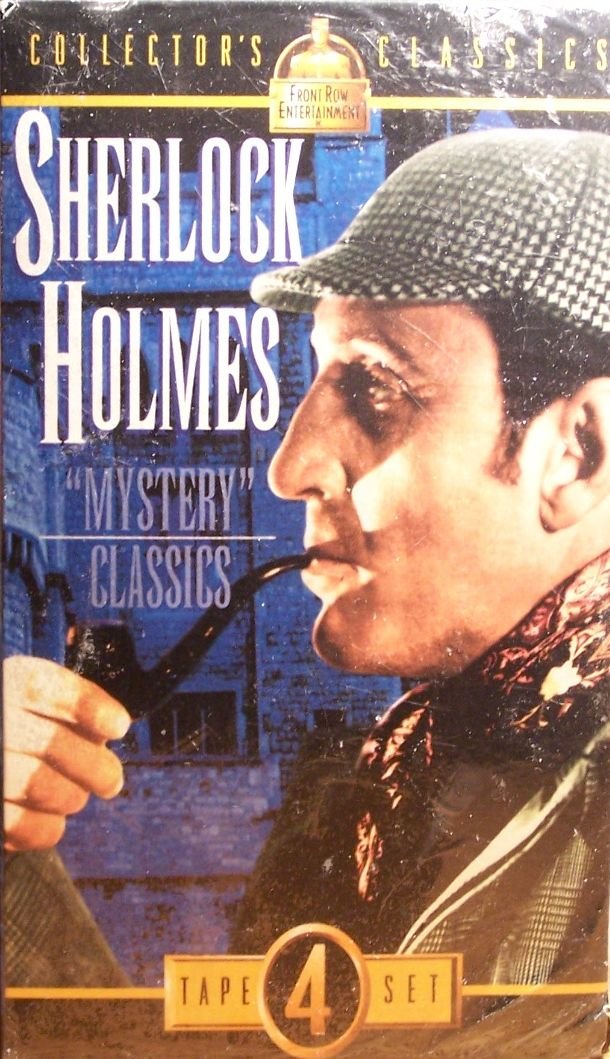 Sherlock Holmes (VHS, G, 4-Tape Set, BW) Basil Rathbone, Nigel Bruce ...