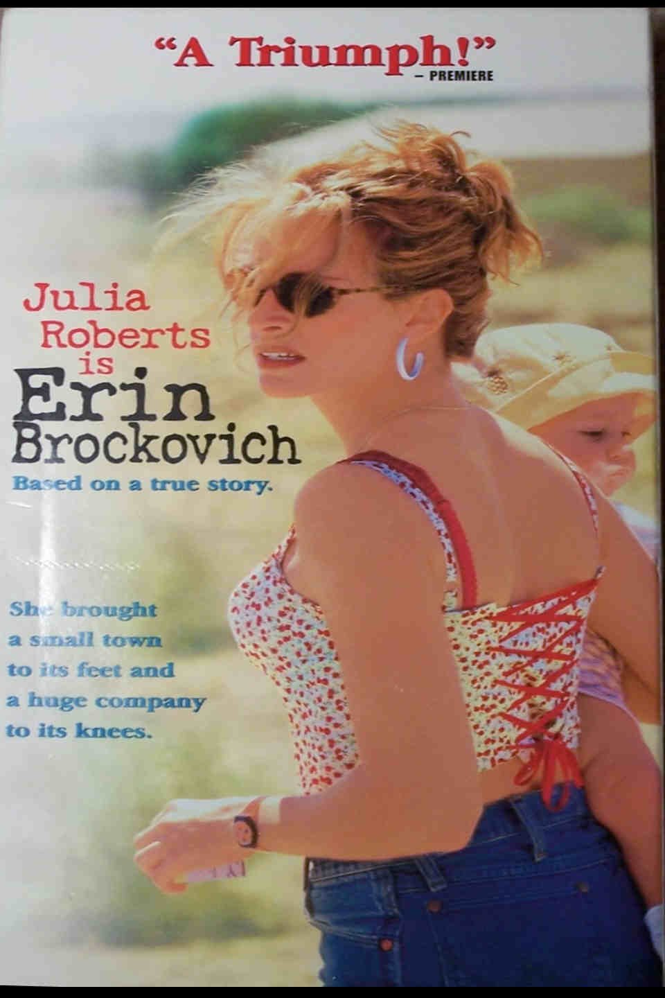 Erin Brockovich (VHS, R, 2000) Julia Roberts, Albert Finney, Drama Like New