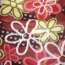 Homemade Fleece Tie Baby Blanket- Flowers- (28 x 25.5)