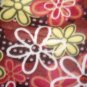 Homemade Fleece Tie Baby Blanket- Flowers- (28 x 25.5)