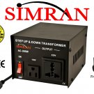 Simran AC300W 300W Watt Step UP/DOWN Voltage Converter Transformer for Heavy-Duty Continuous Use Simran AC300W 300W Watt Step UP/DOWN Voltage Converter Transformer for Heavy-Duty Continuous Use