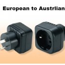 MAV-21 European Schuko to Australian grounded adapter plug Three Prong EU TO AU MAV-21 European Schuko to Australian grounded adapter plug Three Prong EU TO AU