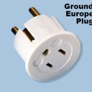 European Schuko Plug With Grounding SS-409 American to Euro Grounded Adapter Type E/F European Schuko Plug With Grounding SS-409 American to Euro Grounded Adapter Type E/F