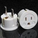 European Schuko Plug With Grounding SS-409 White European Schuko Plug With Grounding SS-409 White