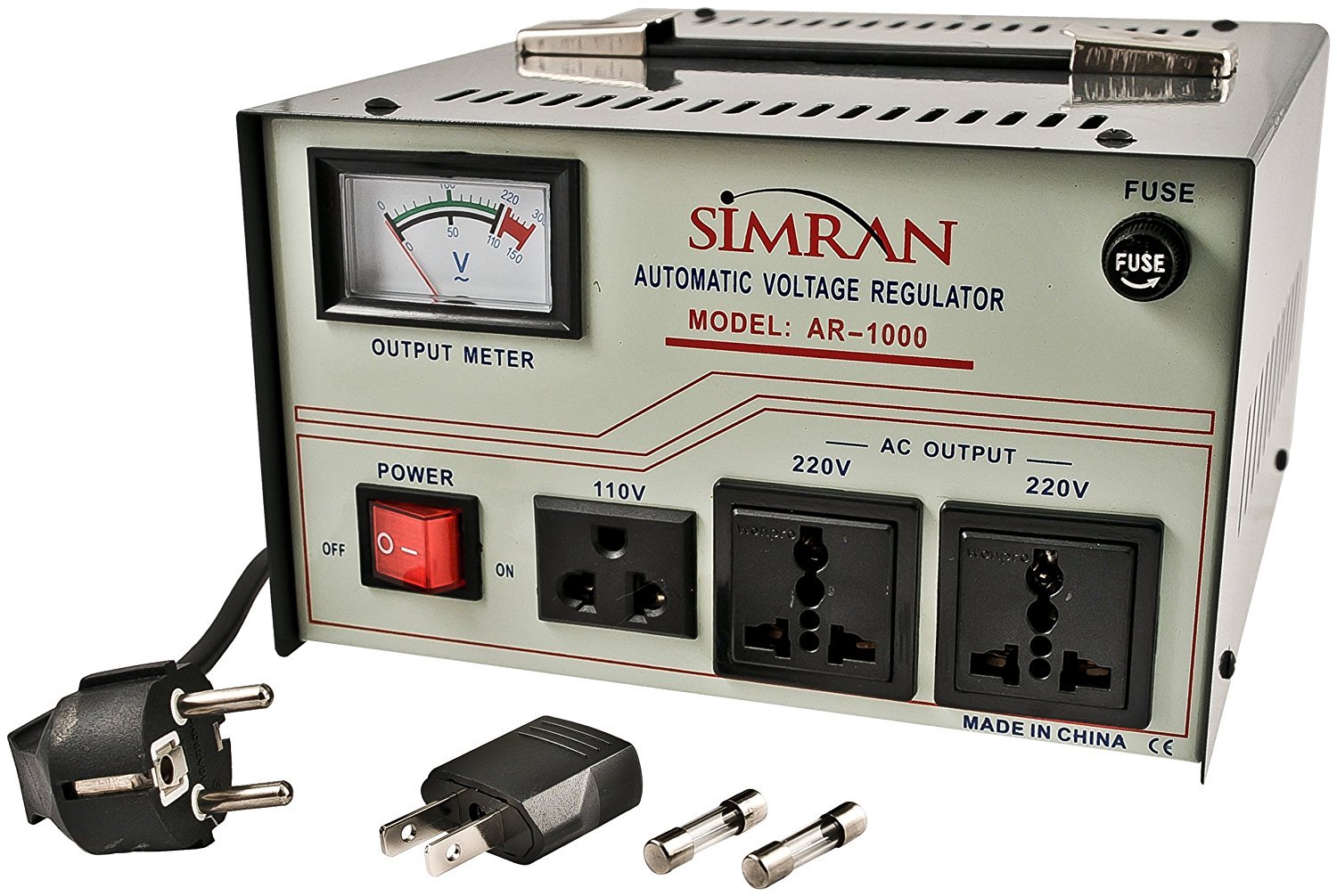 Simran 1000 Watts Voltage Stabilizer Transformer AR1000 Converter 1000W