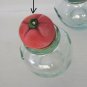 Kitchen Containers Small Glass Round Jars Vegetable Cork Tops, set of 6