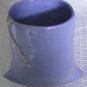 Ceramic Vase, Container, Utensil Holder, Blue with Leaf Design