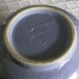 Ceramic Small Vase, Blue with Applied Leaf Design, hand crafted