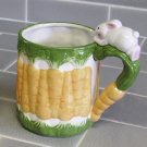 Mugs, Bunnys and Carrots, Orange, Green, Set of 2