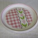 Mikasa, Country Gingham, Cotton Candy, Pink, Salad or Dessert Plate, Vintage, 4 available