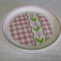 Mikasa, Country Gingham, Cotton Candy, Pink, Salad or Dessert Plate, Vintage, 4 available